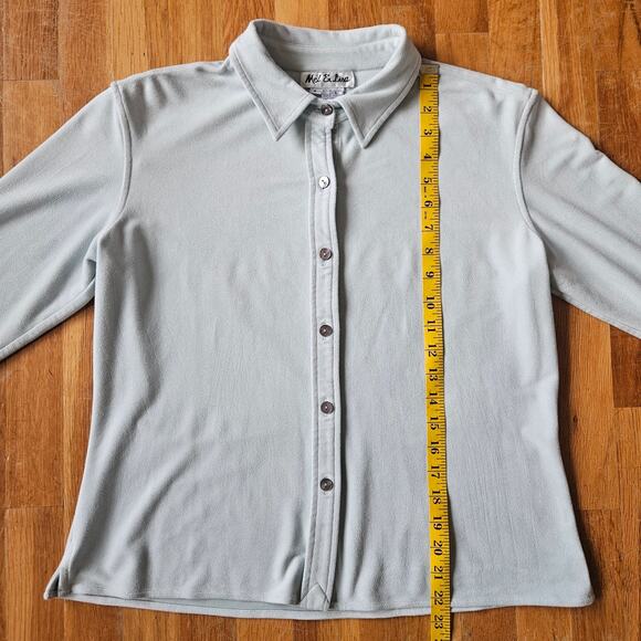 Vtg Mel & Lisa Pant‎ Set Size 8/10 Pastel Blue Minimalist Soft Knit 90s Casual - Picture 6 of 16